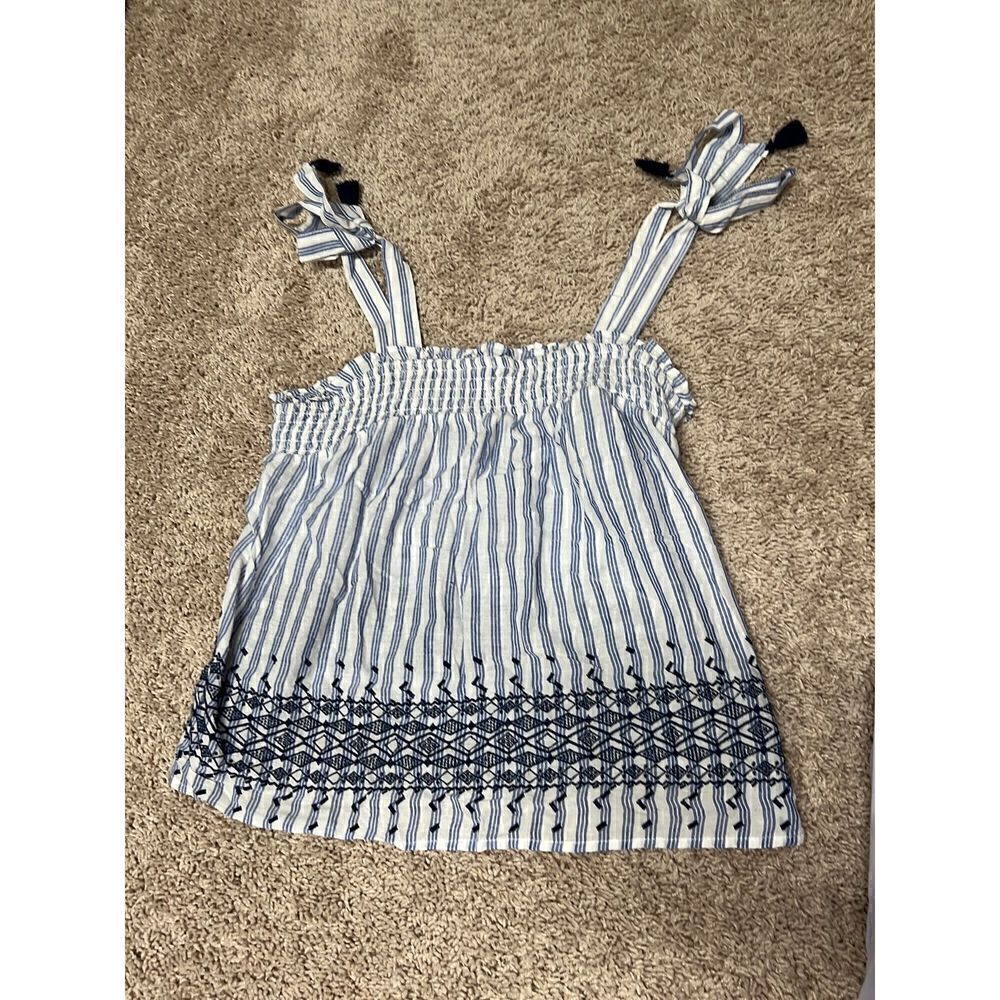 Old Navy Tassel Resort Beach Summer Cami Tie Detail Top